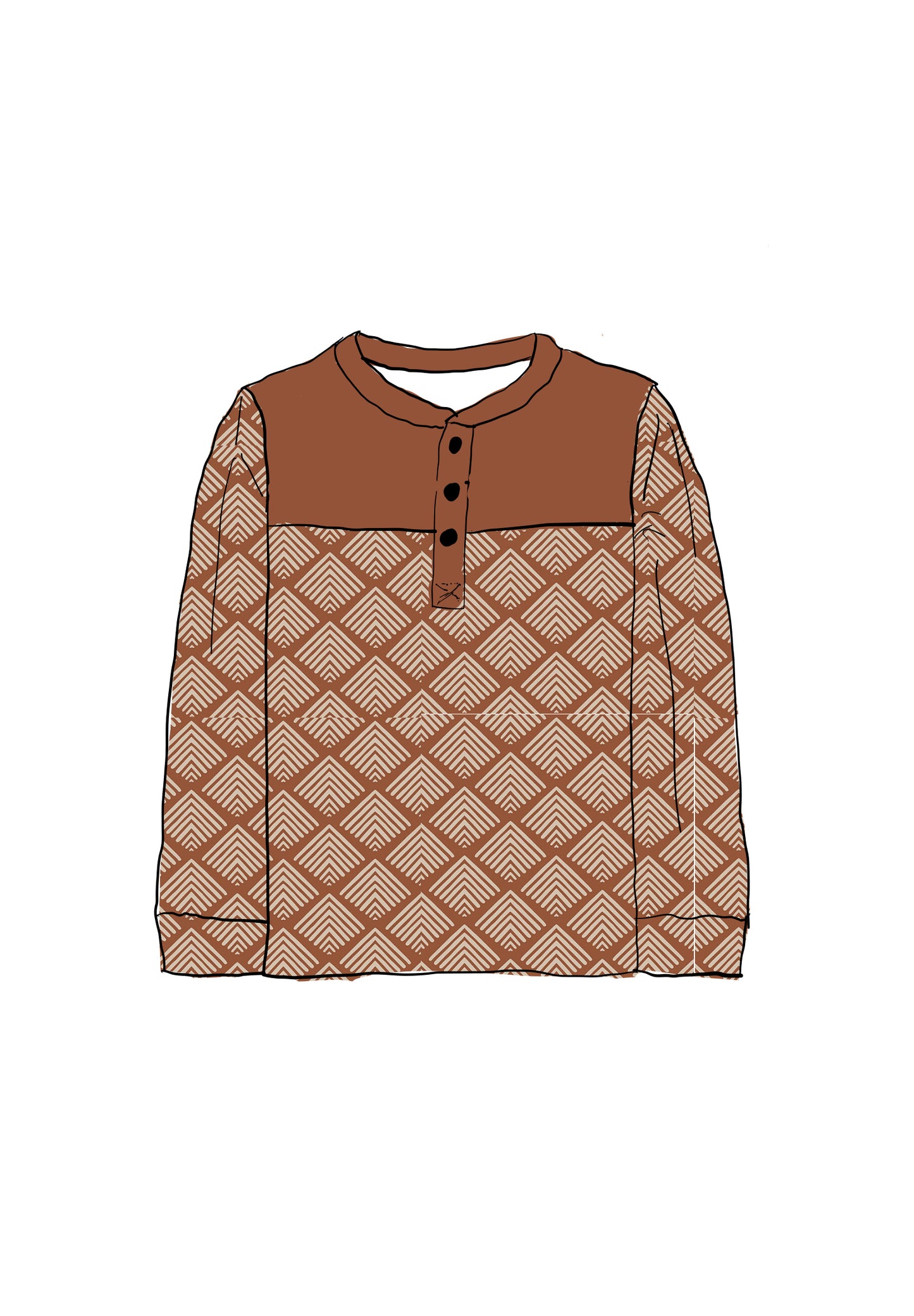 Mushroom meadows boys shirt