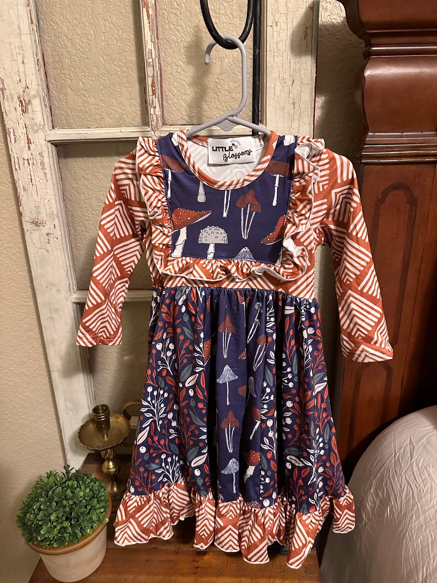Mushroom meadows girls dress