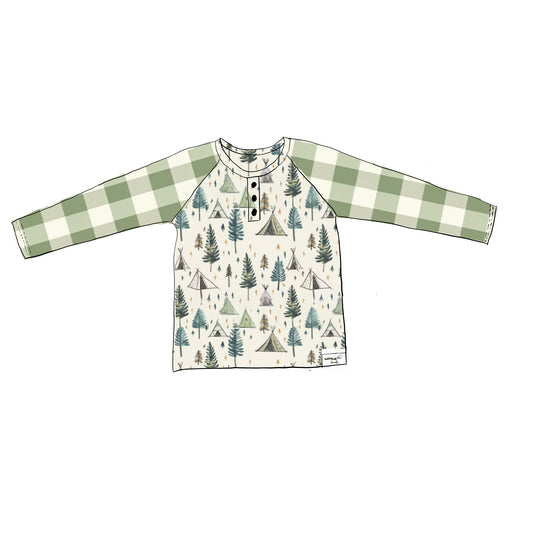 Happy camper boys shirt