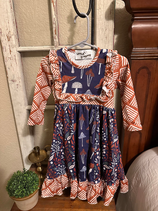 Mushroom meadows girls dress