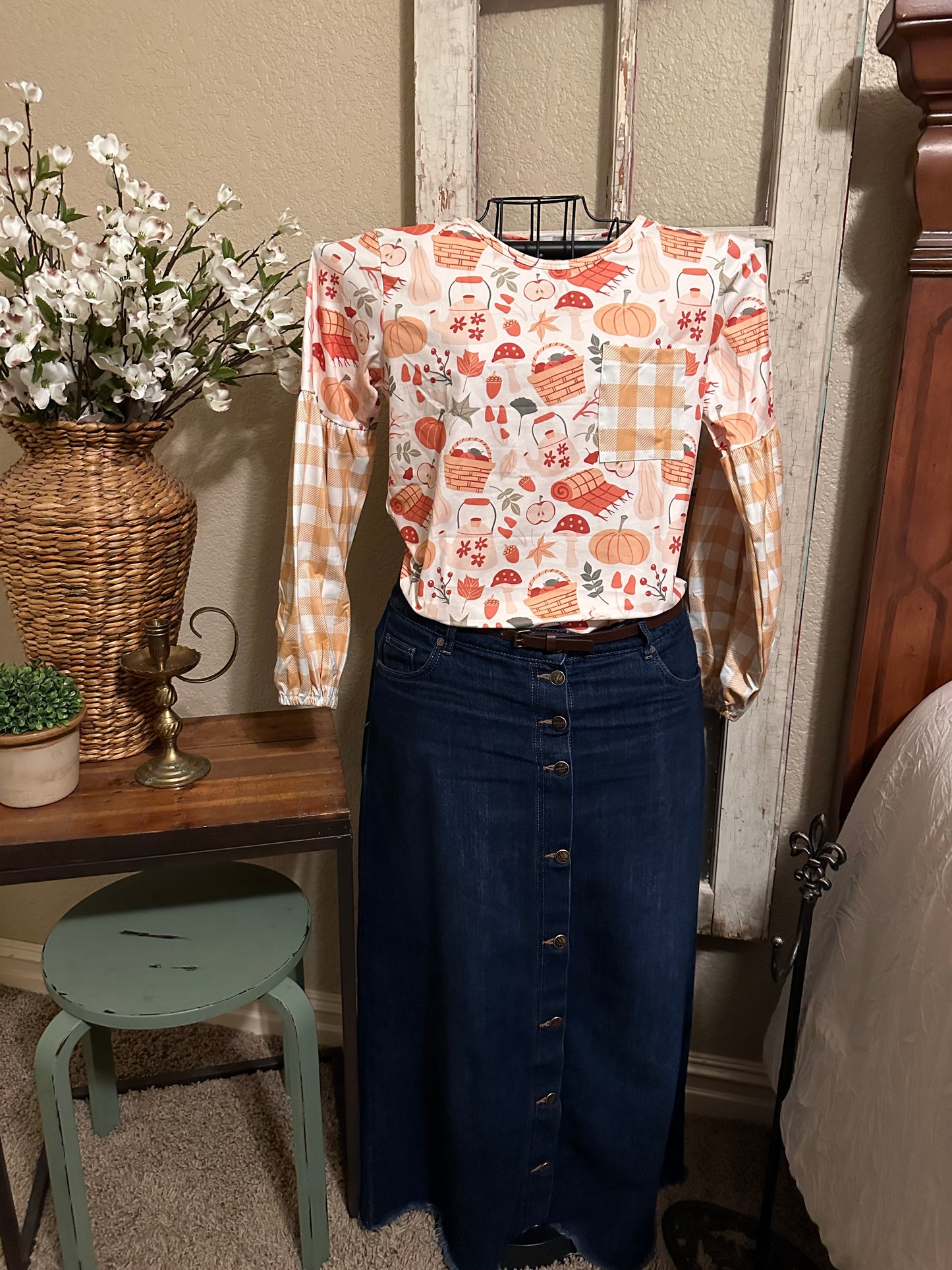 Fall picnic women’s shirt