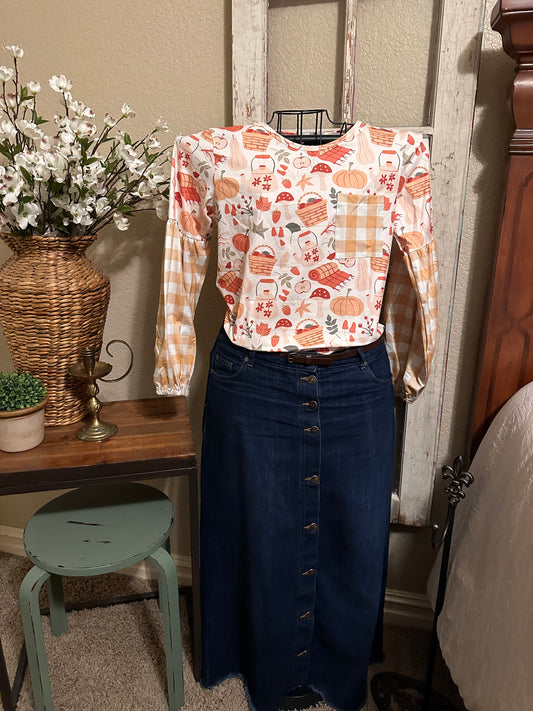 Fall picnic women’s shirt